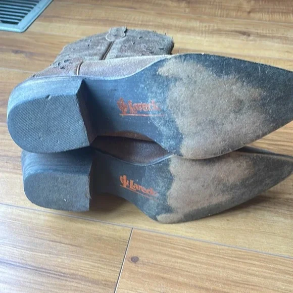 Laredo "Miranda" Western Festival Tan / Crazy Horse Boots Size 9 - Picture 6 of 8